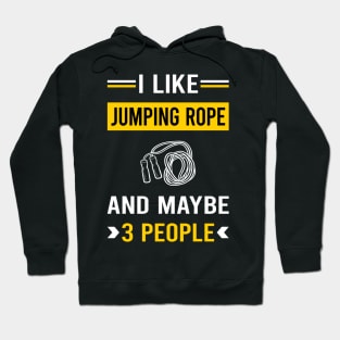 3 People Jump Jumping Rope Rope Skipping Hoodie